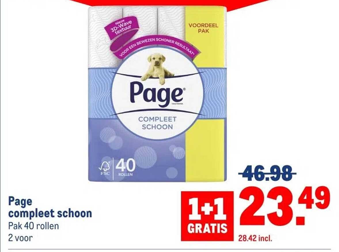 Page compleet schoon - Pak 40 rollen 2 voor