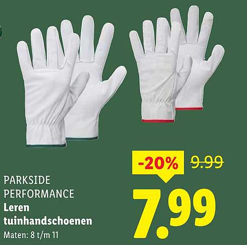 PARKSIDE PERFORMANCE Leren tuinhandschoenen