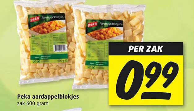 Peka aardappelblokjes zak 600 gram