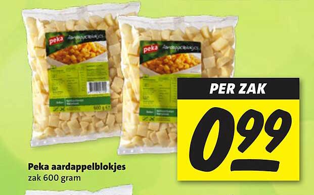 Peka aardappelblokjes zak 600 gram
