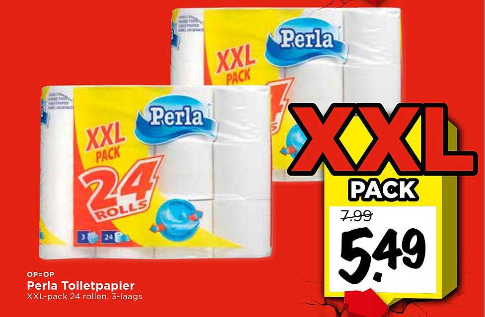 Perla Toiletpapier XXL-pack 24 rollen. 3-laags