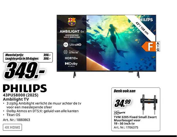 PHILIPS 43PUS8000 (2025) Ambilight TV
