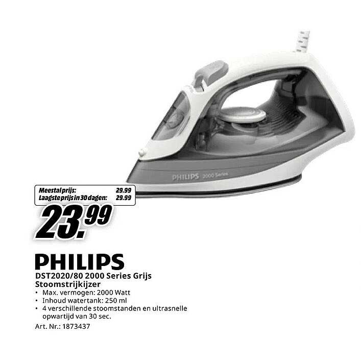 PHILIPS DST2020/80 2000 Series Grijs Stoomstrijkijzer