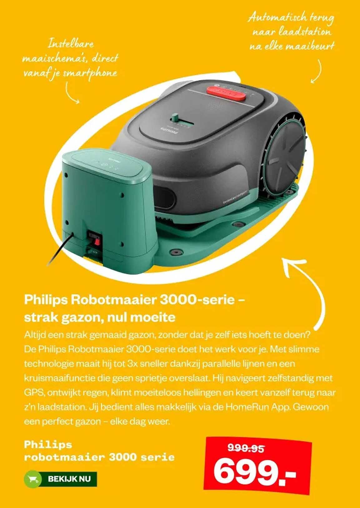 Philips Robotmaaier 3000-serie – strak gazon, nul moeite