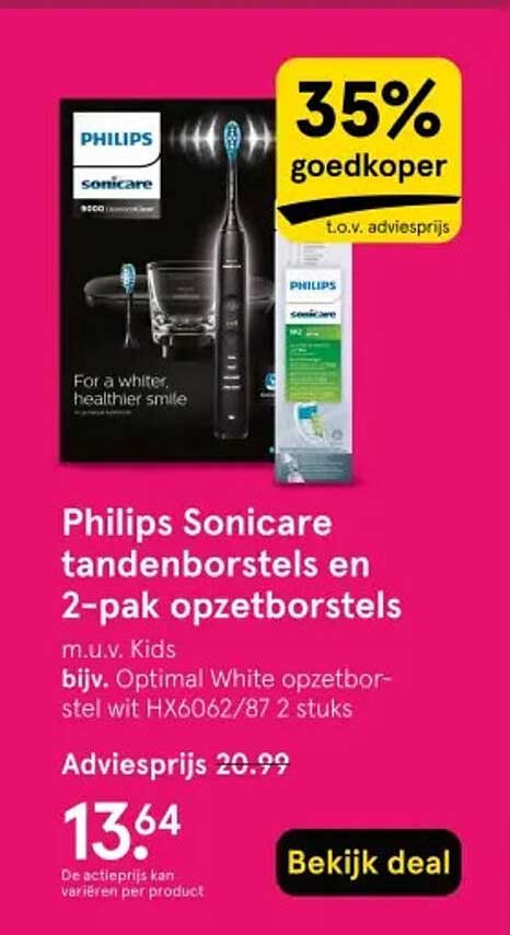 Philips Sonicare tandenborstels en 2-pak opzetborstels