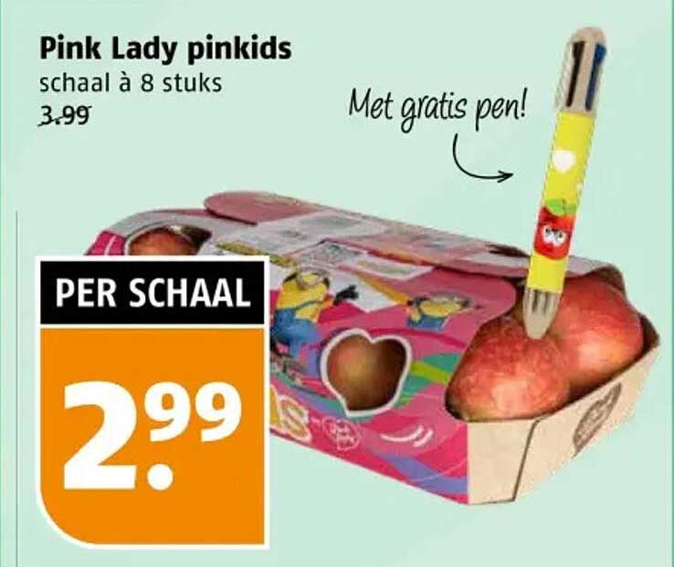 Pink Lady pinkkids schaal à 8 stuks