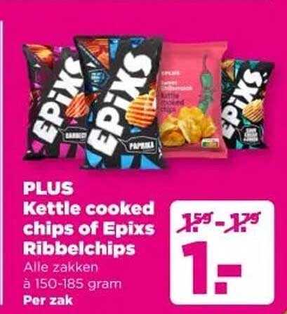 PLUS Kettle cooked chips of Epiks Ribbelchips