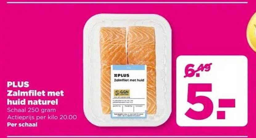 PLUS Zalmfilet met huid naturel