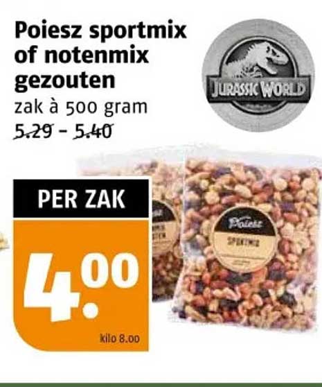 Poiesz sportmix of notenmix gezouten