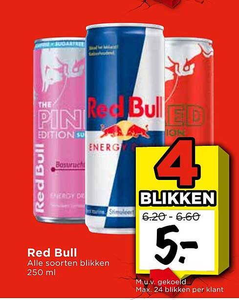 Red Bull - Alle soorten blikken 250 ml