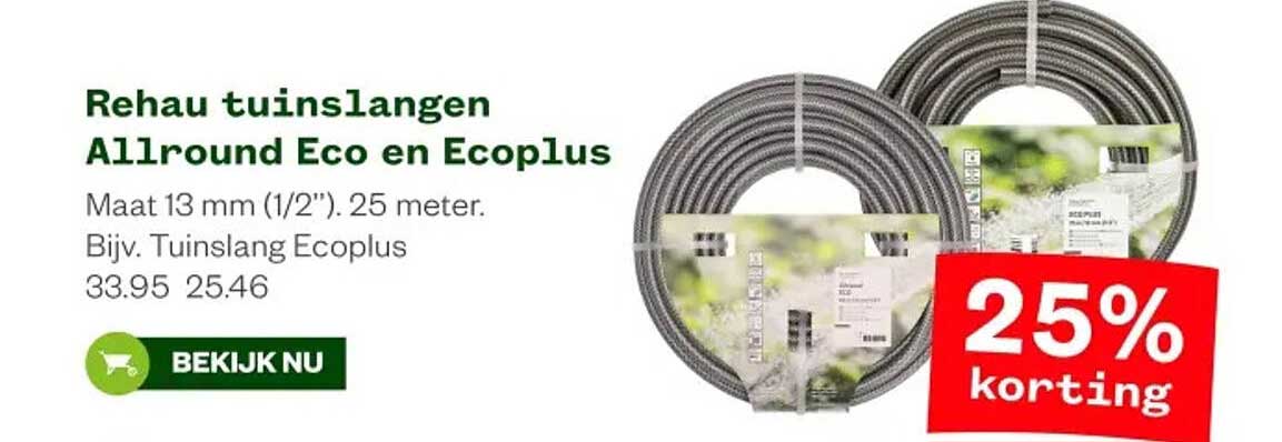 Rehau tuinslangen Allround Eco en Ecoplus
