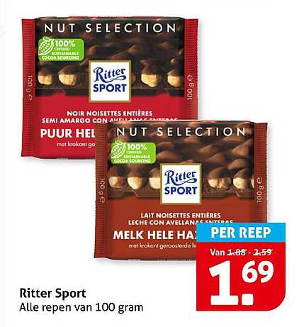 Ritter Sport - Alle repen van 100 gram