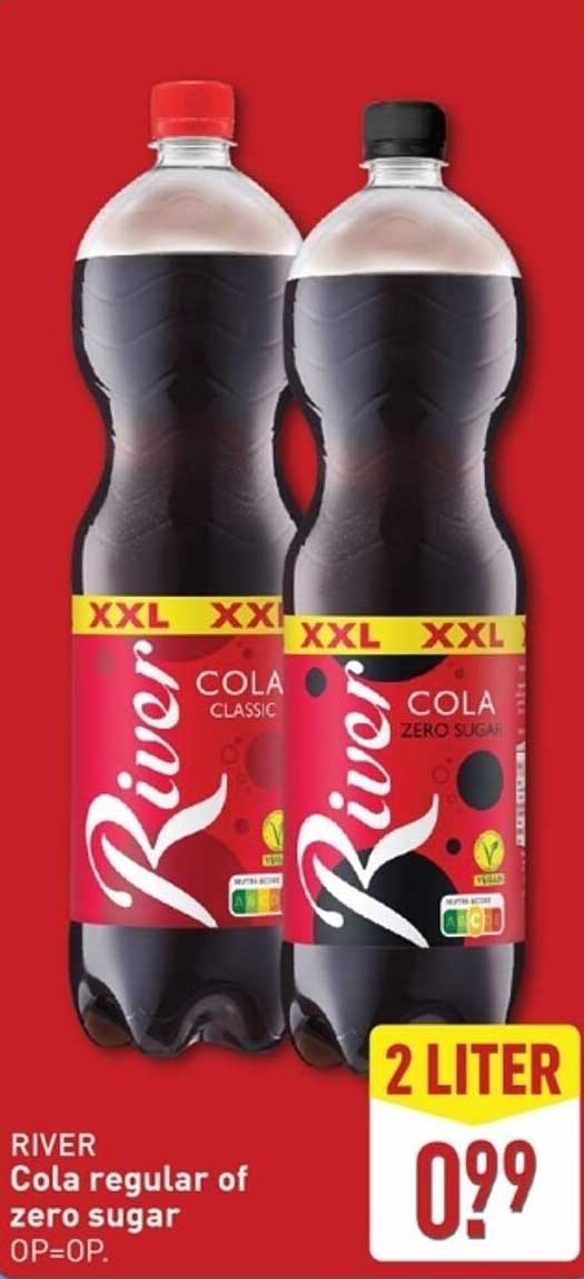 RIVER Cola regular of zero sugar 2 liter