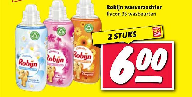 Robijn wasverzachter flacon 33 wasbeurten