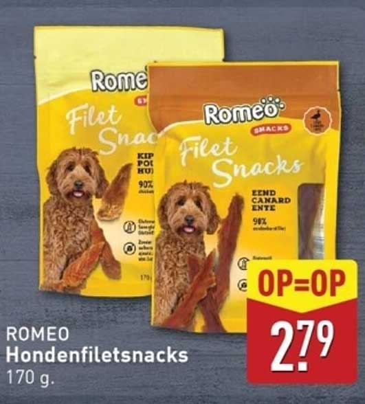 ROMEO Hondenfiletsnacks 170 g.