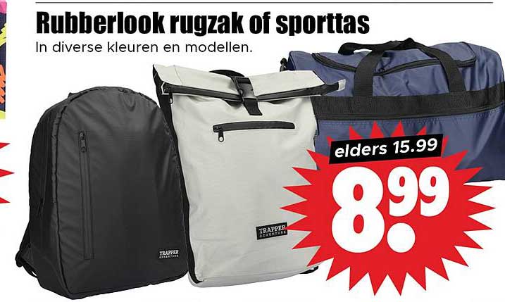 Rubberlook rugzak of sporttas