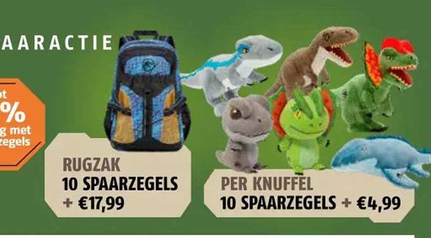 RUGZAK 10 SPAAARZEGELS + €17,99