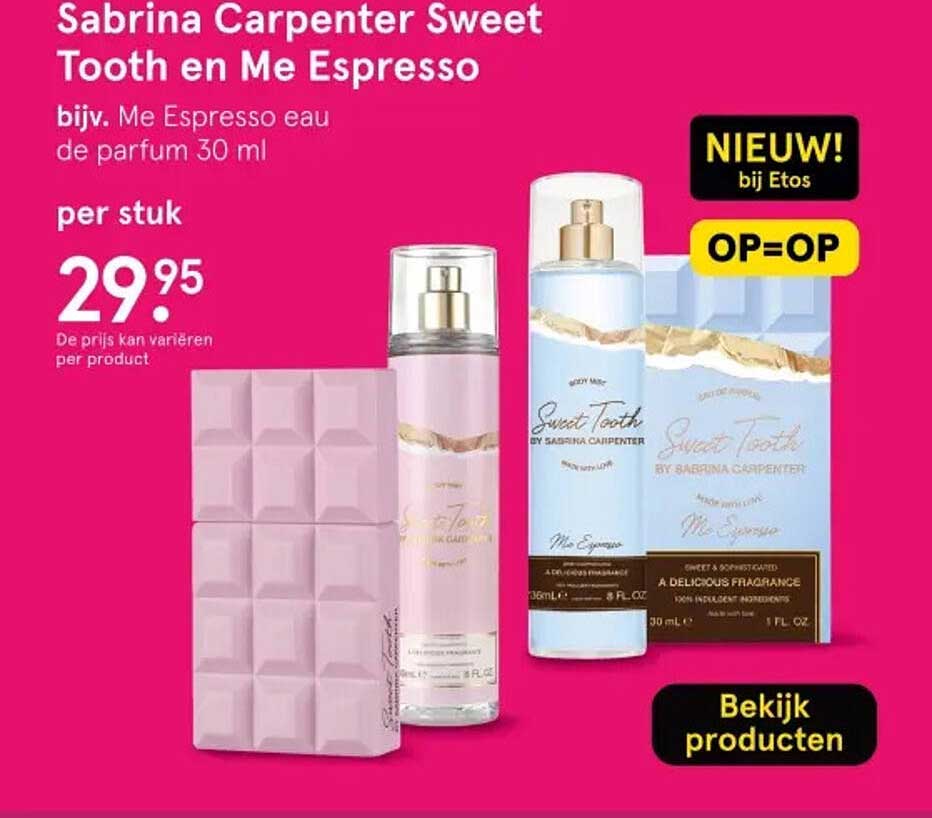 Sabrina Carpenter Sweet Tooth en Me Espresso
