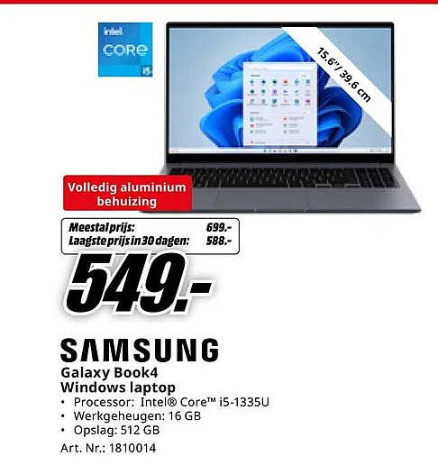 Samsung Galaxy Book4 Windows laptop