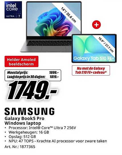 Samsung Galaxy Book5 Pro Windows laptop