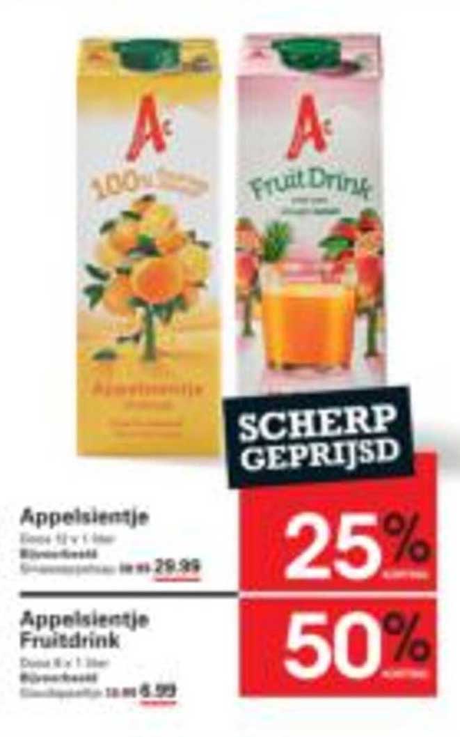 Scherp geprijsd: Appelsientje en Appelsientje Fruitdrank