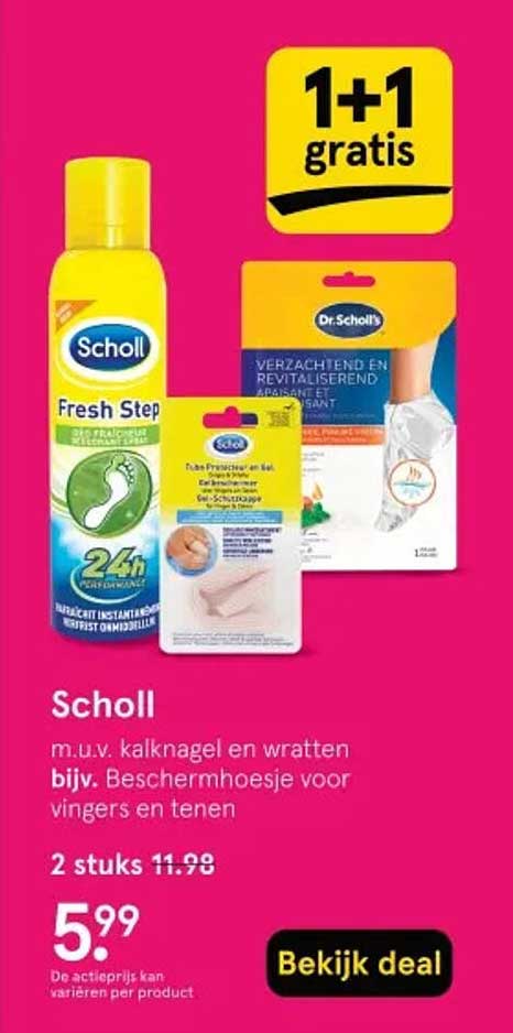 Scholl (m.u.v. kalknagel en wratten) bijv. Beschermhoesje voor vingers en tenen