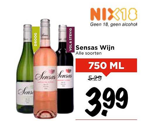 Sensas Wijn Alle soorten 750 ML