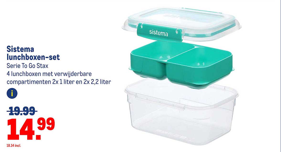 Sistema lunchboxen-set Serie To Go Stax