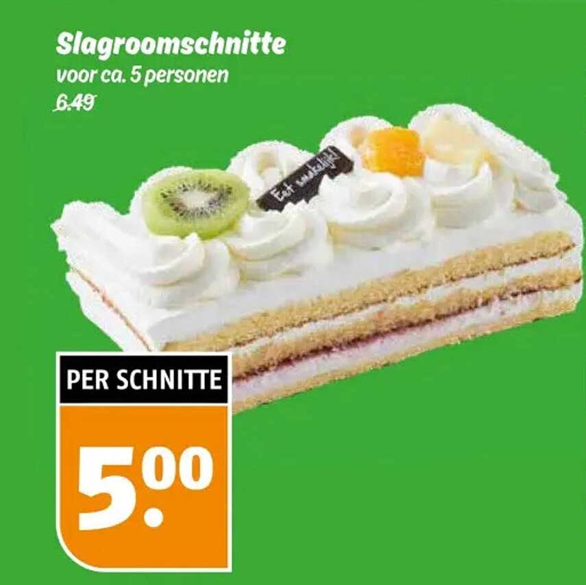 Slagroomsnitte voor ca. 5 personen