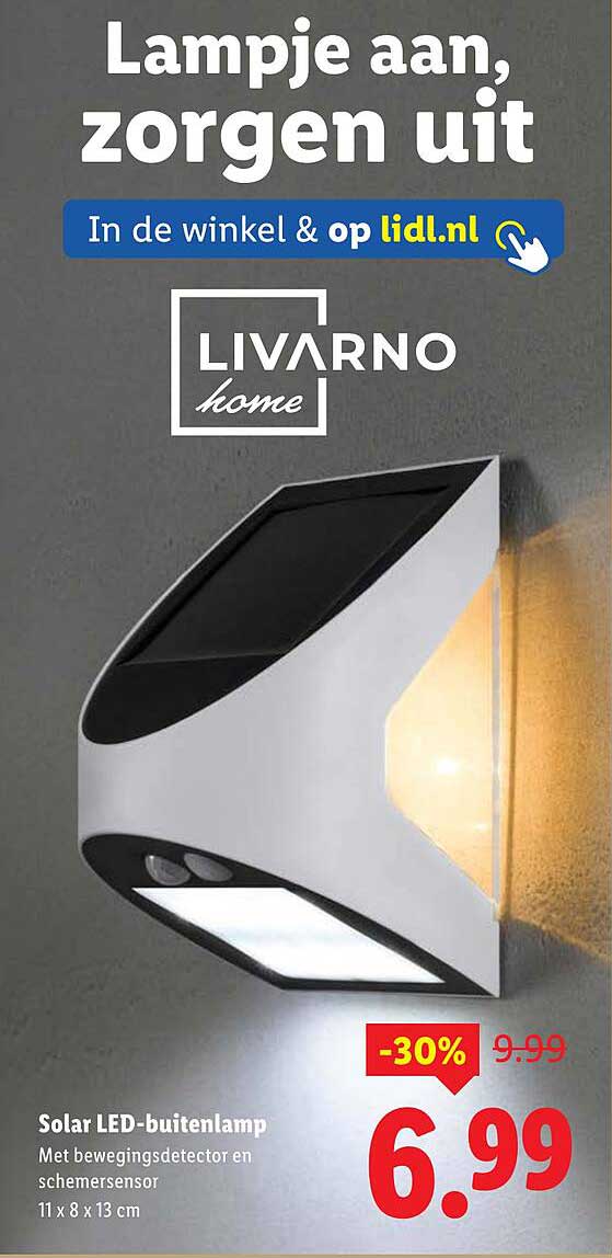 Solar LED-buitenlamp Met bewegingsdetectie en schemersensor