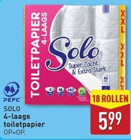 Solo 4-laags toiletpapier