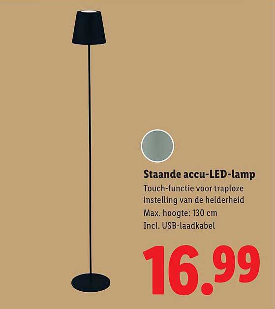 Staande accu-LED-lamp