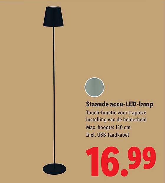 Staande accu-LED-lamp