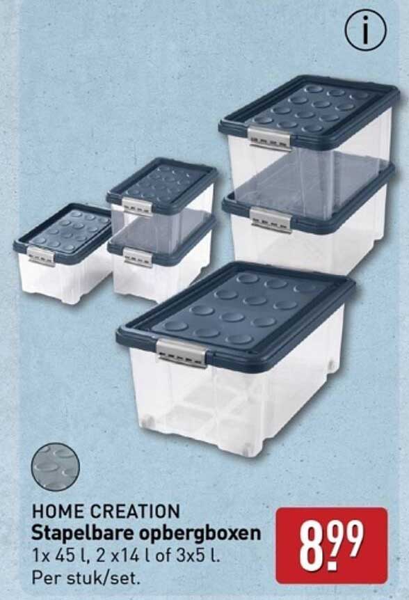 Stapelbare opbergboxen
