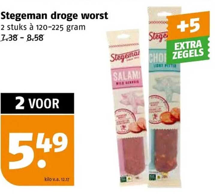 Stegeman droge worst
