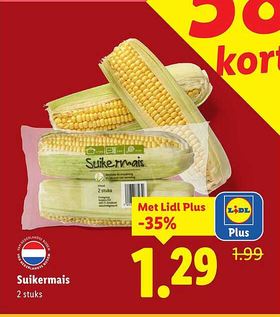 Suikermaïs 2 stuks