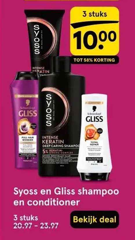 Syoss en Gliss shampoo en conditioner