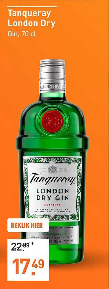 Tanqueray London Dry Gin, 70 cl