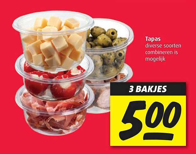 Tapas diverse soorten combineren is mogelijk