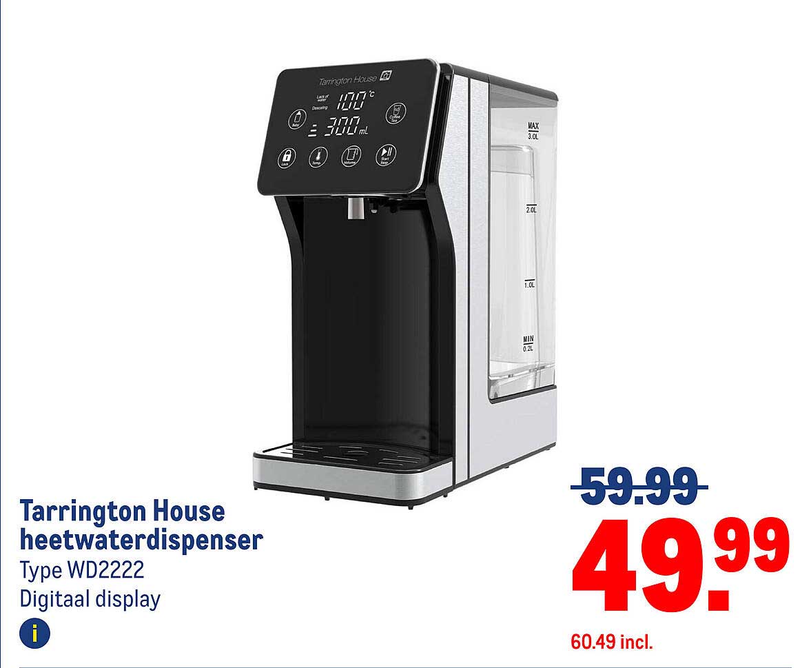 Tarrington House heetwaterdispenser Type WD2222