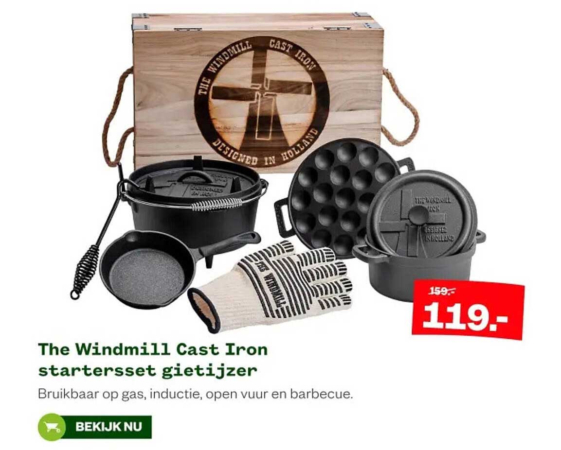 The Windmill Cast Iron startersset gietijzer