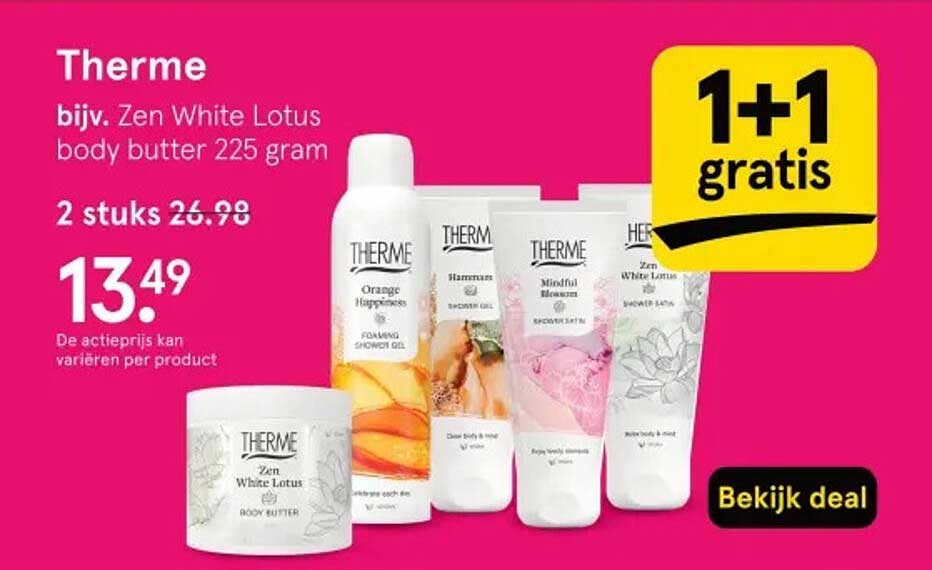 Therme bijv. Zen White Lotus body butter 225 gram