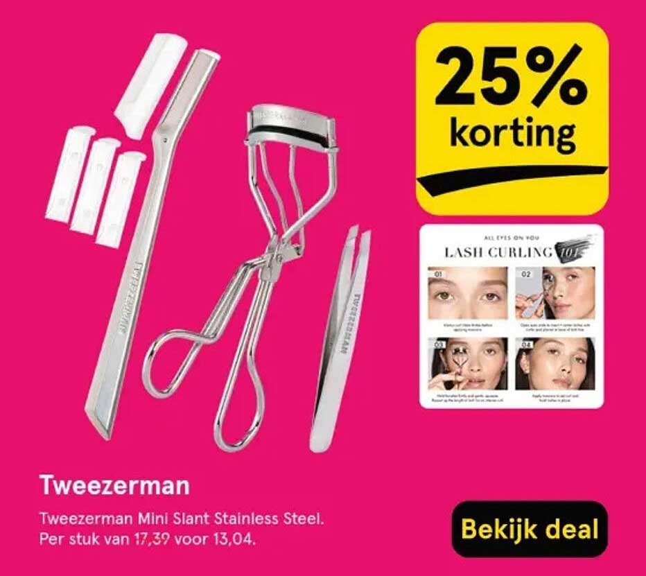 Tweezerman Mini Slant Stainless Steel