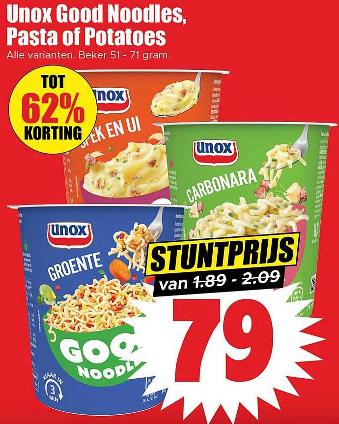 Unox Good Noodles, Pasta of Potatoes