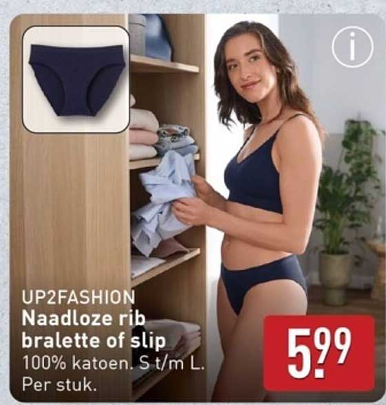 UP2FASHION Naadloze rib bralette of slip