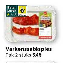 Varkenssatéspies Pak 2 stuks 3.49
