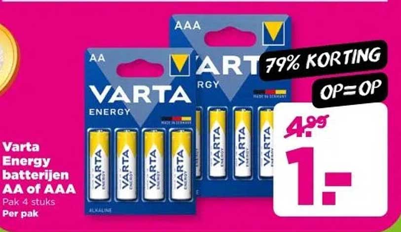 Varta Energy batterijen AA of AAA