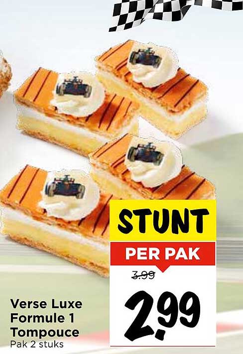 Verse Luxe Formule 1 Tompouce Pak 2 stuks
