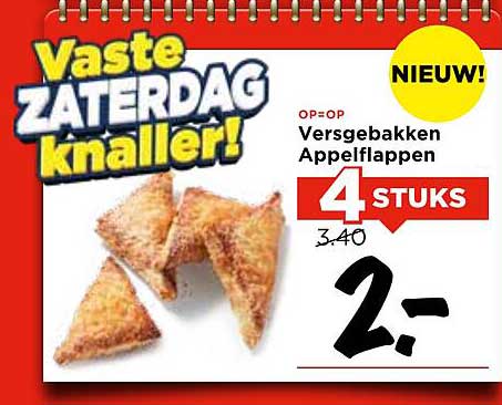 Versgebakken Appelflappen 4 stuks