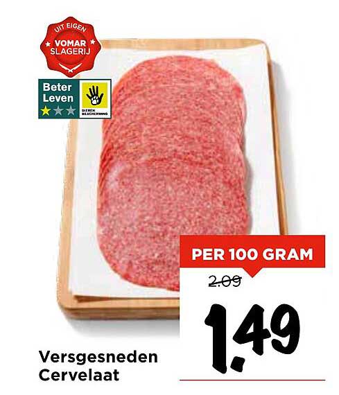 Versgesneden Cervelaat